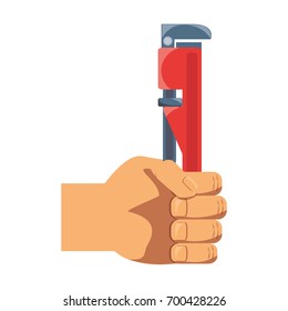 Plumbing wrench isolated