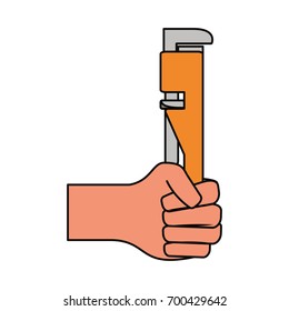 Plumbing wrench isolated