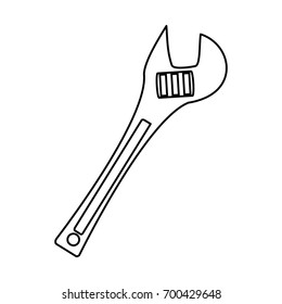 Plumbing wrench isolated