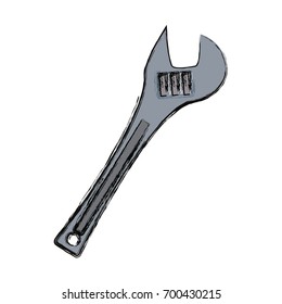 Plumbing wrench isolated