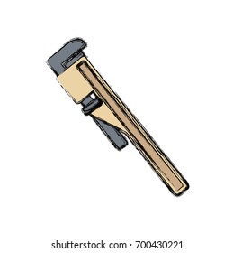 Plumbing wrench isolated