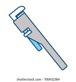 Plumbing wrench isolated