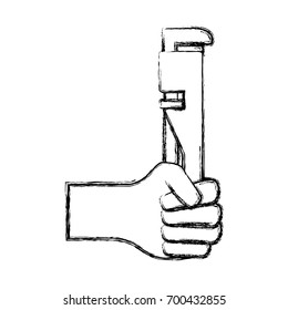 Plumbing wrench isolated