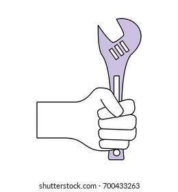 Plumbing wrench isolated