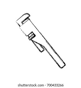 Plumbing wrench isolated