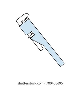 Plumbing wrench isolated