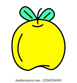 plumcot fruits of hand drawn icon