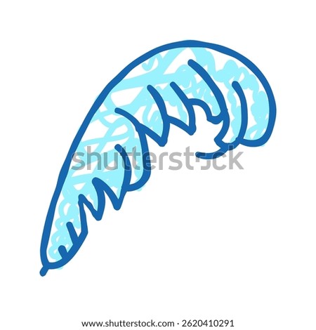 plume feather soft fluffy doodle icon sketch vector. plume feather soft fluffy sign. isolated symbol illustration