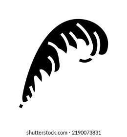 plume feather soft fluffy glyph icon vector. plume feather soft fluffy sign. isolated symbol illustration