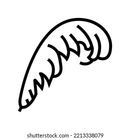 vector de icono de línea suave y esponjoso de plumas. señal suave de plumas suave y esponjosa. símbolo de contorno aislado ilustración negra