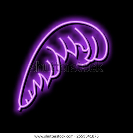 plume feather soft fluffy neon light sign vector. plume feather soft fluffy illustration