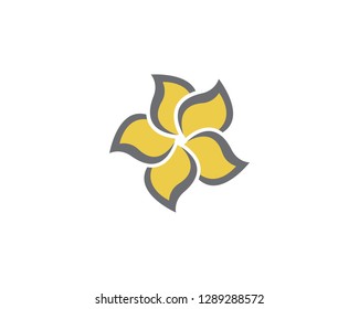 Plumeria flower icon vector illustration design logo template - Vector