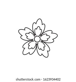 Plumeria Flower Icon Vector Illustration Design Stock Vector (Royalty ...