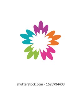 Plumeria flower icon vector illustration design logo template