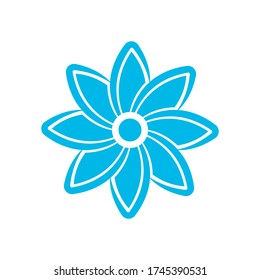 Plumeria flower icon vector illustration design logo template
