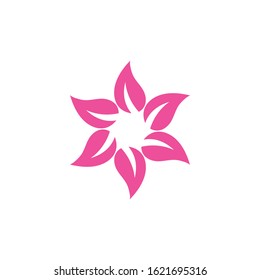 
Plumeria flower logo template vector