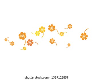 Plumeria flower template vector