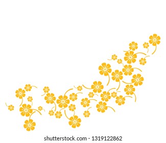 Plumeria flower template vector