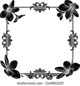 Une plumeria frangipani, arrière-plan floral tropical. Peut être une carte d'invitation pour un enterrement ou un mariage 