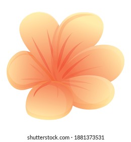 Plumeria garden icon. Cartoon of plumeria garden vector icon for web design isolated on white background