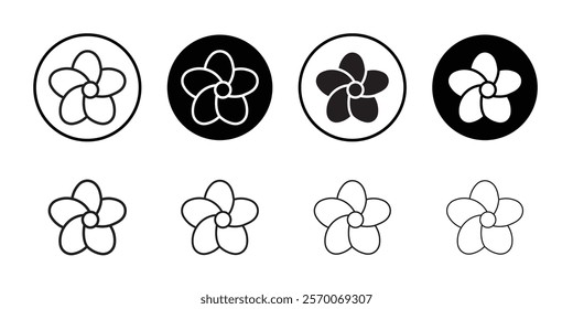 plumeria icon Outline vector for web ui