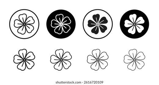 plumeria icon Thin line illustration set