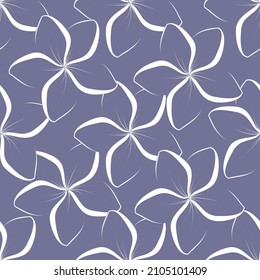 Plumeria Pattern On Periwinkle Color Background