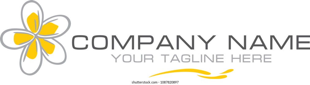 Plumeria. Simple logo for the company. Vector