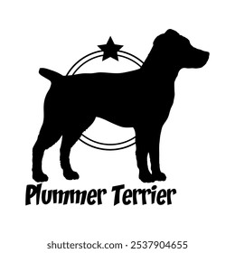 Plummer Terrier dog silhouette,  dog, dog breeds, logo, vector, silhouette, logo design, animal, illustration, icon, sign, design, black,  symbol, pet