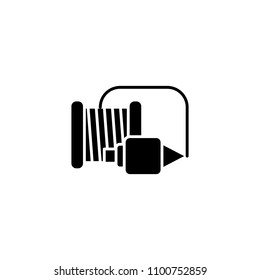 Plummet black icon concept. Plummet flat  vector symbol, sign, illustration.