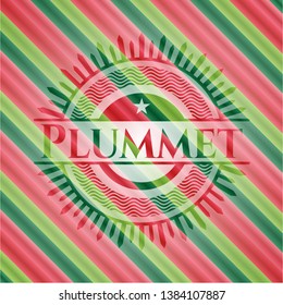 Plummet christmas style emblem. Vector Illustration. Detailed.
