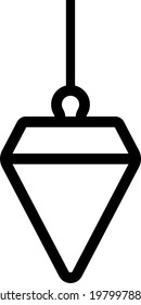 A plummet isolated vector illustration.