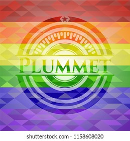 Plummet lgbt colors emblem 