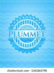 Plummet light blue water emblem.