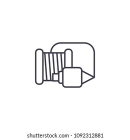 Plummet linear icon concept. Plummet line vector sign, symbol, illustration.