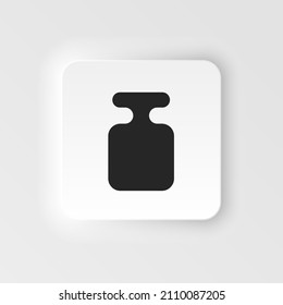 Plummet, reference, weight neumorphic style vector icon. Simple element illustration from UI concept. Plummet, reference, weight neumorphic style vector icon.