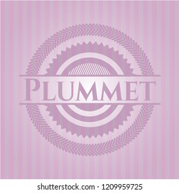 Plummet retro pink emblem