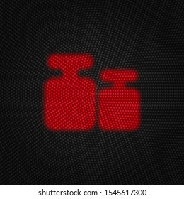 Plummet, scales, weight vector Light red color retro style vector icon