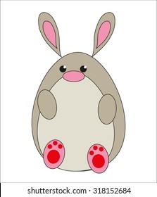 Plump bunny. Vector.