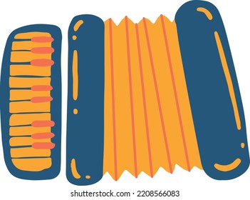 Ilustración de instrumentos musicales de corte de plump