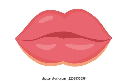 Plump lips flat icon Body part Piercing