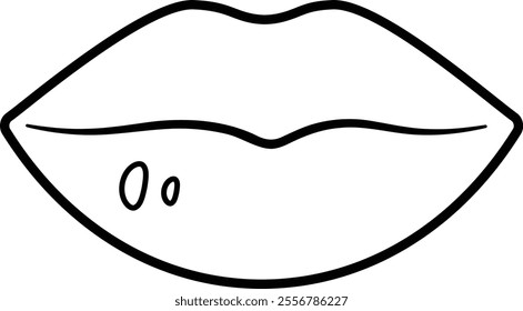 Plump lips outline vector.
Sexy female lips.
Isolated Woman's lips clipart.
Valentine's day element.
Transparent background.