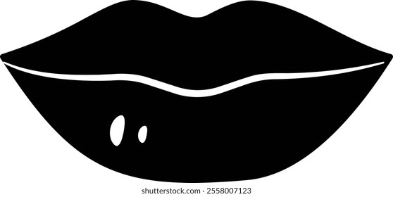 Plump lips silhouette vector.
Sexy female lips silhouette.
Isolated Woman's lips clipart.
Valentine's day element.
Transparent background.