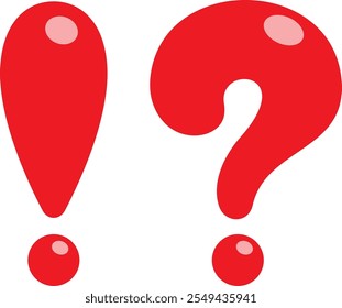 Plump red question mark illustration