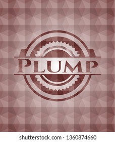 Plump red seamless geometric emblem.