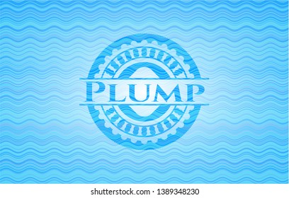 Plump water representation badge background. Vector Illustration. Detailed.