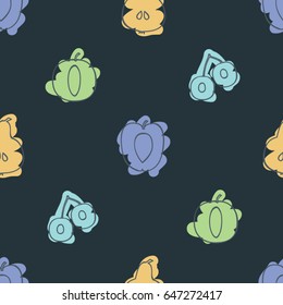 Plums, cherries and pears - vector background