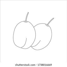 fruta de ciruelas. ilustración para diseño web y móvil.
