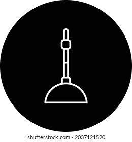 Plung Line Inverted Vector Line Icon Design
