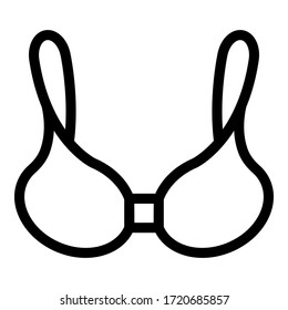 Plunge bra icon. Outline plunge bra vector icon for web design isolated on white background